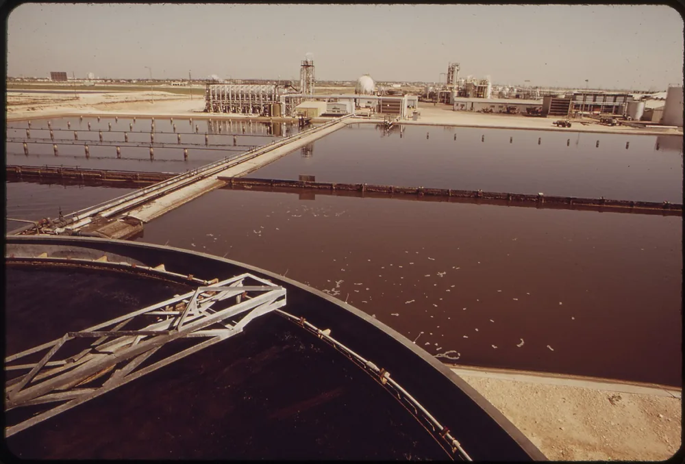 General Tire's chemical plant in Odessa, Texas, photographed in 1972 for the US Environmental Protection Agency's Documerica project.
