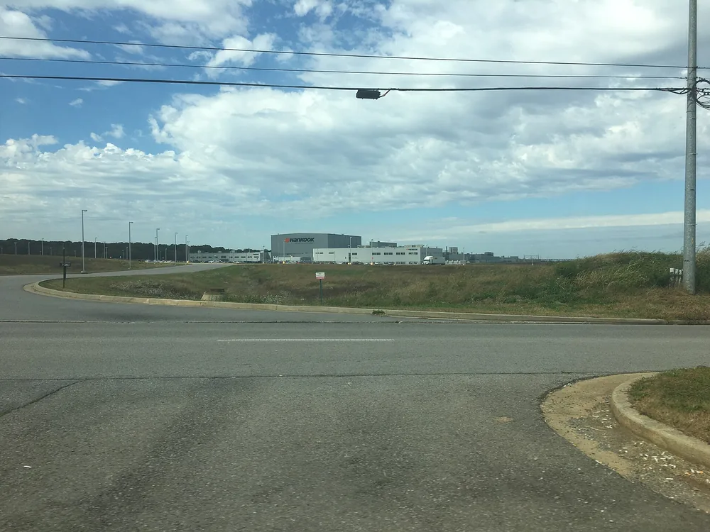 Hankook's tire plant in Clarksville, Tennessee, the company's first factory in the United States.